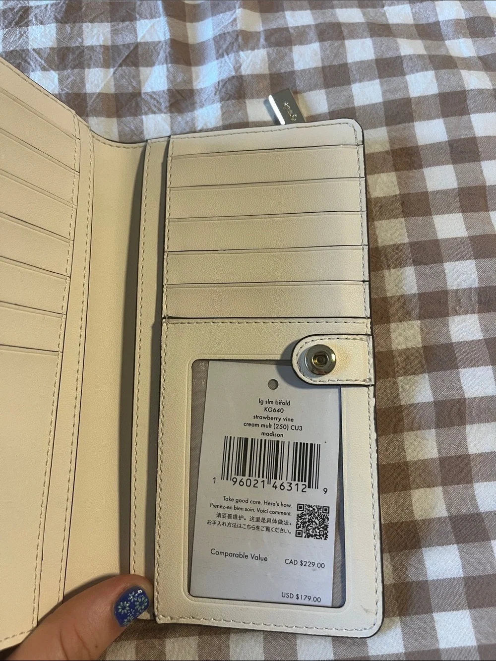 kate spade White Strawberry Floral Continental Wallet
